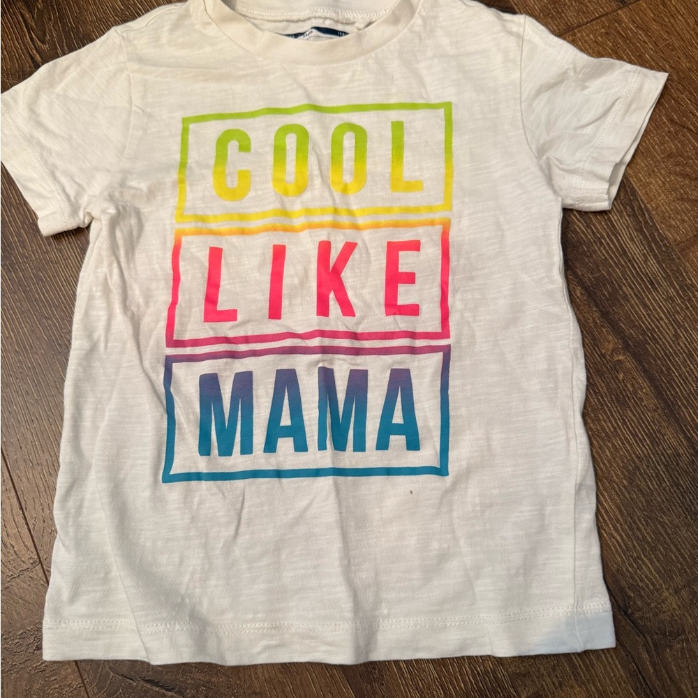 Kids White Graphic Tee - Cool Like Mama